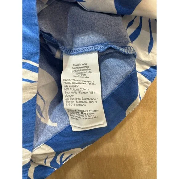 J.Crew Blue & White Floral One-Shoulder Dress Size 2 - Picture 15 of 15